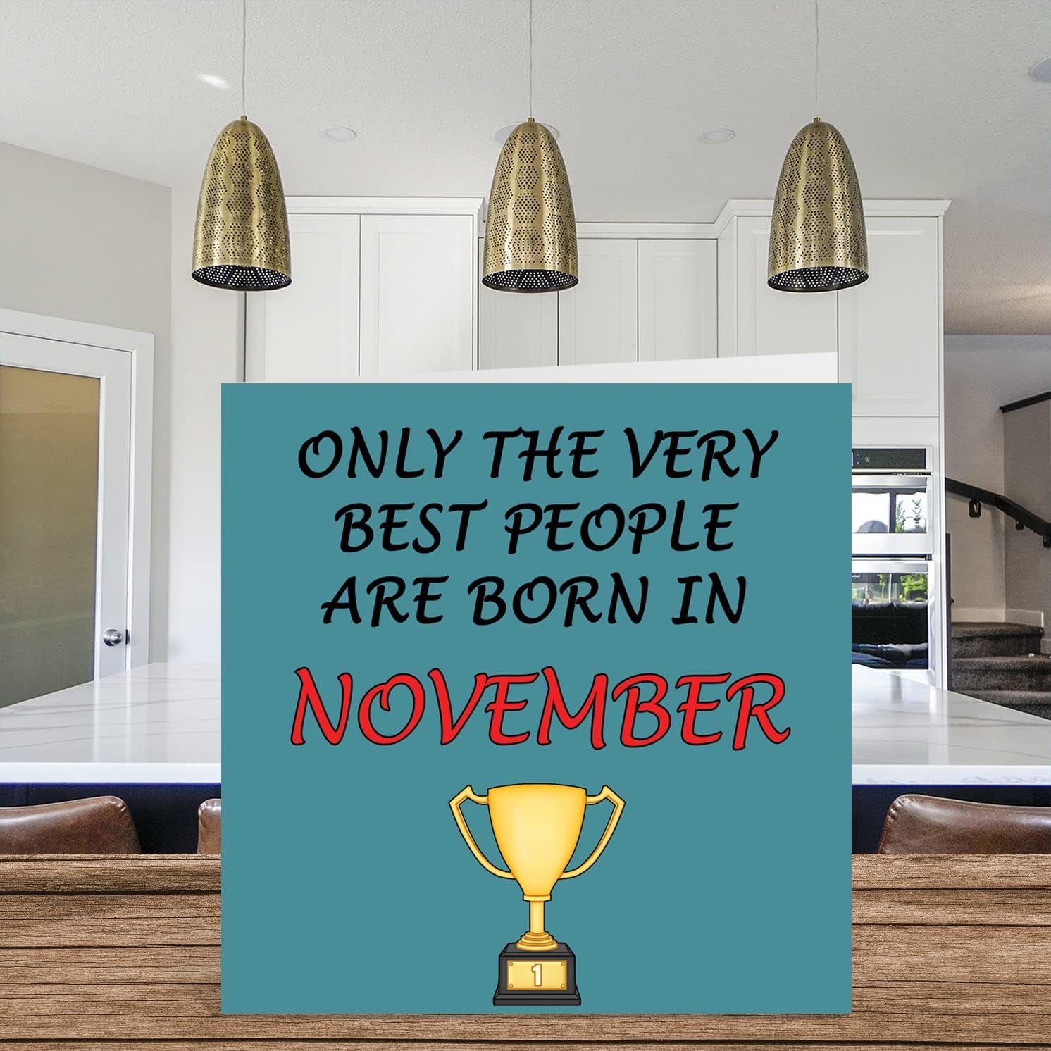 Fun Birthday Cards for Men Women - Very Best November - Birthday Card for Mom Dad Papa Pops Brother Sister Son Daughter Grandma Grandpa, 5.7 x 5.7 Inch Greeting Cards, Joke Humor 30th 40th 50th Cards