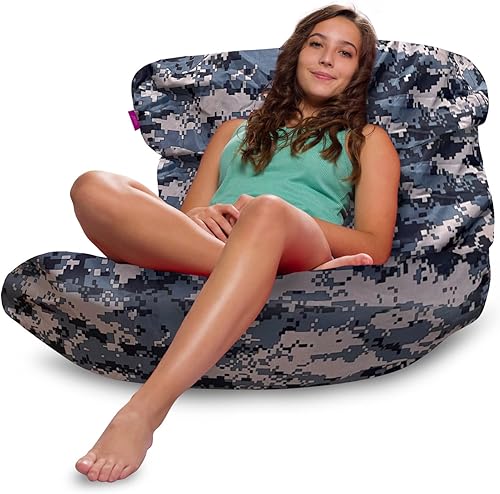 Miniatura 273 de Posh Creations Puf estructurado cómodo para jugar, leer y ver la televisión, Malibu Lounge, tela de lona para colorear, criaturas Criaturas de tela