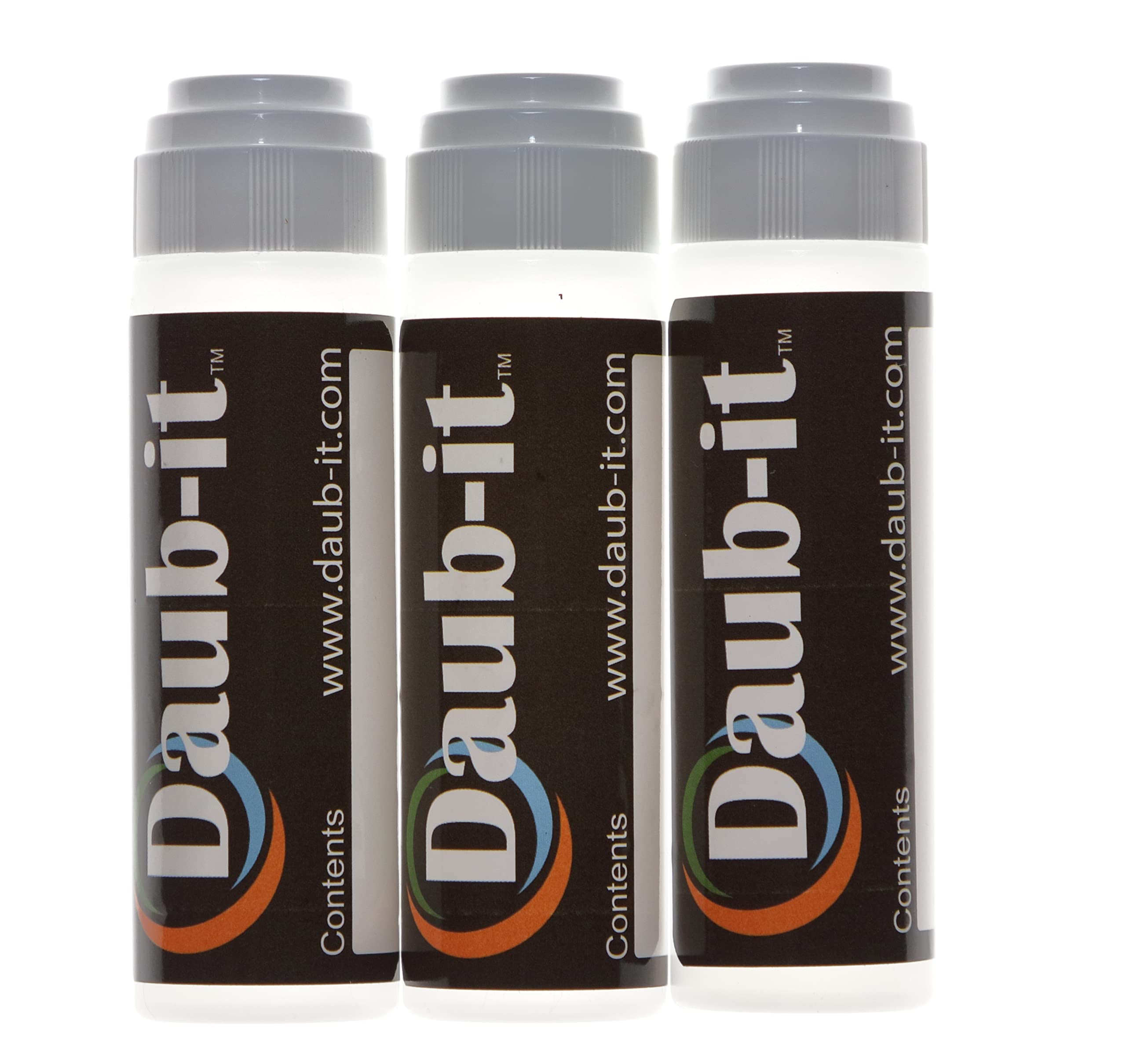Daub-it Empty bottles with applicators - 1 oz - Mohair dauber - 3 pack (Actual 1.3 oz)