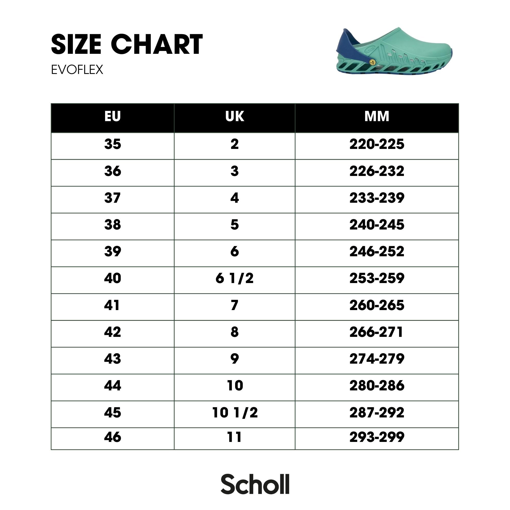 Scholl Evoflex - Zoccoli Sanitari Professionali per Uomo o Donna, Ultra Leggeri e Comodi, con Cinturino Regolabile, Suola Antiscivolo, Soletta in Memory Removibile con Fodera Antibatterica