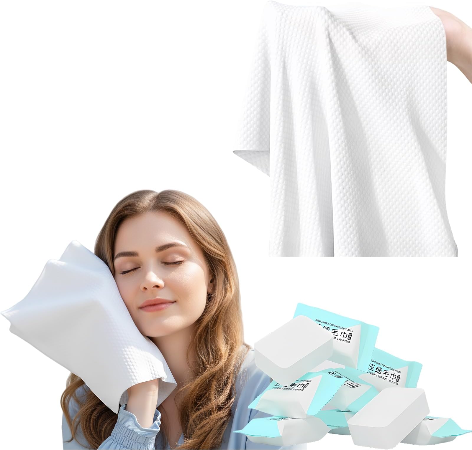 Compressed Towels for Travel, Extra Thick& Super Absorbent Disposable Wash Cloths, Individually Wrapped Disposable Face Towels for Travel Camping Hiking Sport Hotel Beauty Salon (11.8"x9.5",24 Pcs)