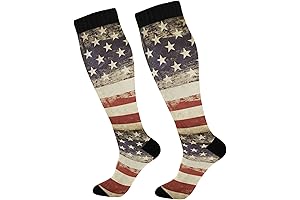 Mardi Gras Lilye - Patriotic Compression Socks for Proud Americans