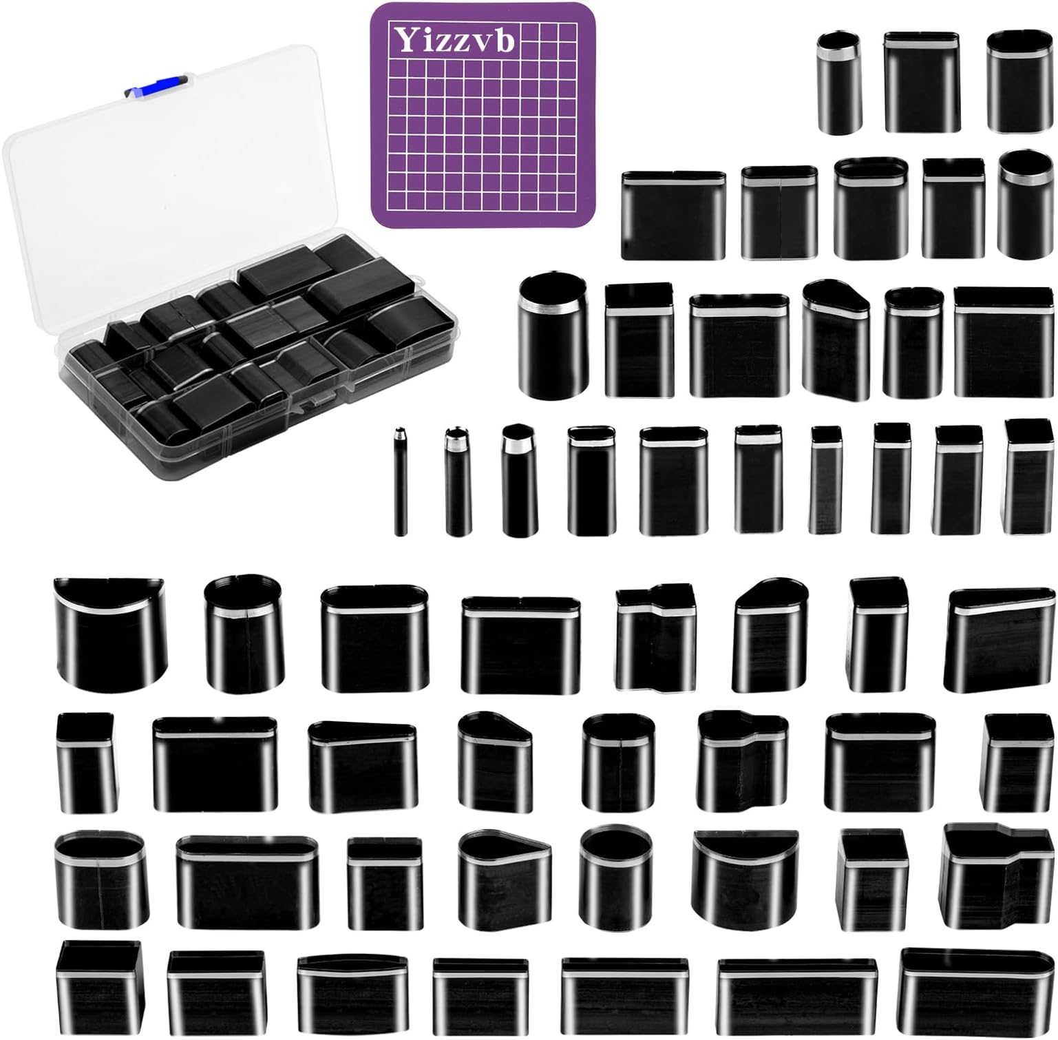 55 Shape Style Hollow Punch Cutter Tool, Leather Punch Cutter Tools with Manual, Shapes Punch Tool Set Hole Hollow Punch Cutter, Leather Craft Tools Kit for Handmade DIY Craft