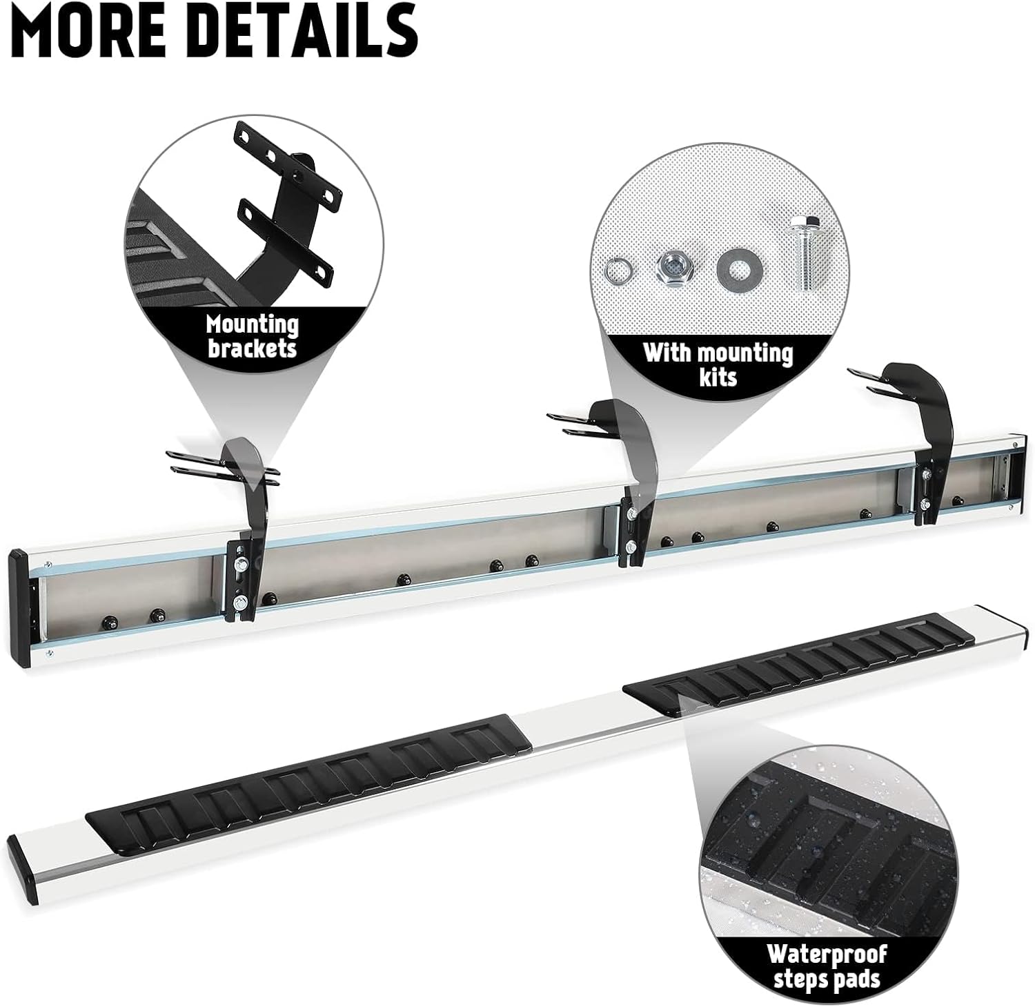 6 Inches Running Boards for 2019-2026 Dodge Ram 1500 Quad/Extended Cab New Body Style(NOT for Classic Body) Mirror Stainless Steel Side Step Nerf Bars Side Bars