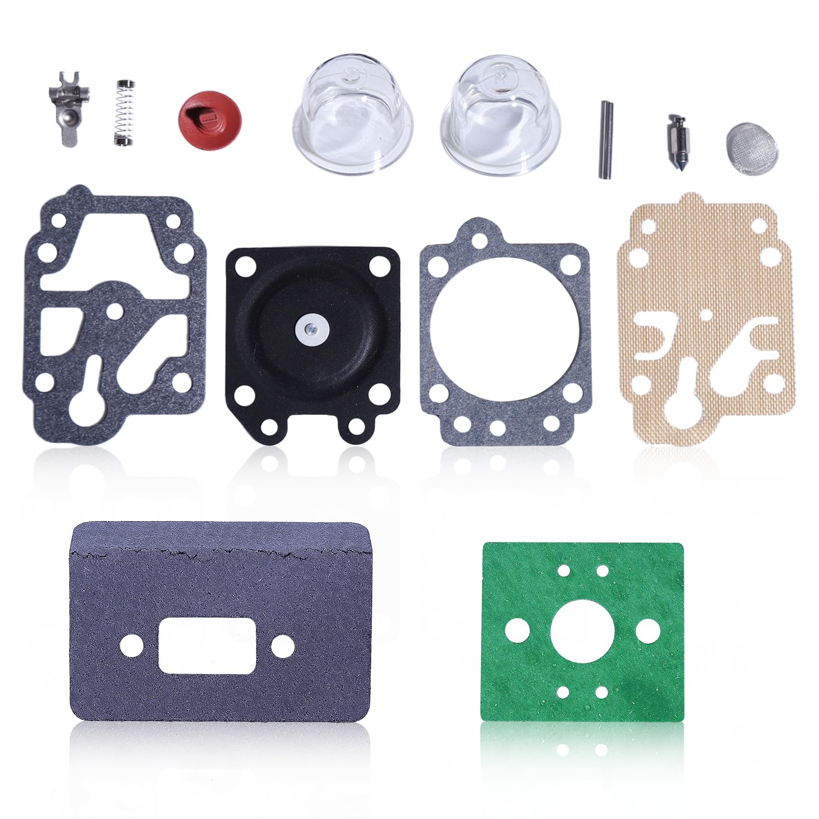 Adefol Kit di Riparazione Carburatore Per Honda GX25 GX35 HHT35 HHT35S FG110 Tosaerba, Kit di Riparazione con Guarnizione Carburatore, Guarnizione Silenziatore, Sostituzione Per ZAMA GND-83