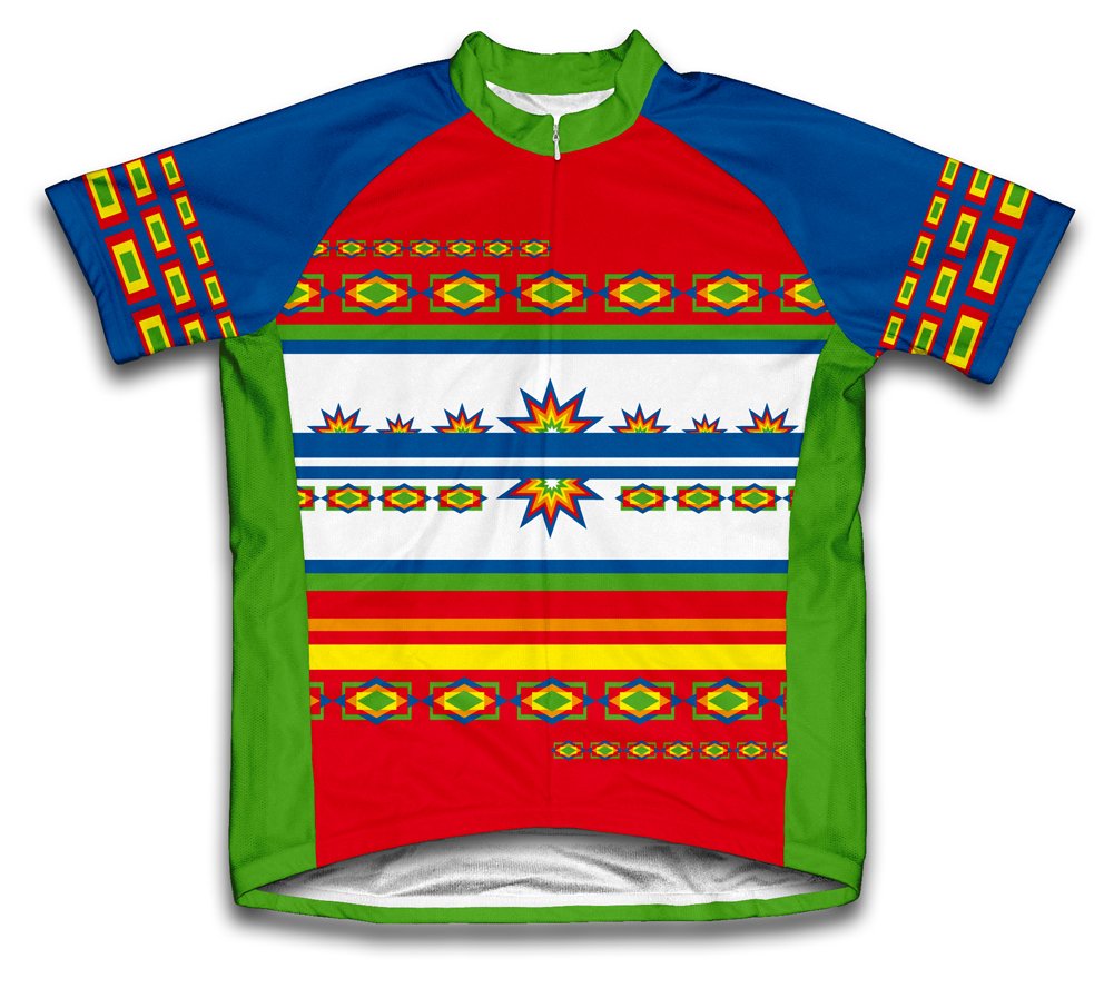 Sunrise Patterns Short Sleeve Cycling Jersey for Youth - Size XS Red