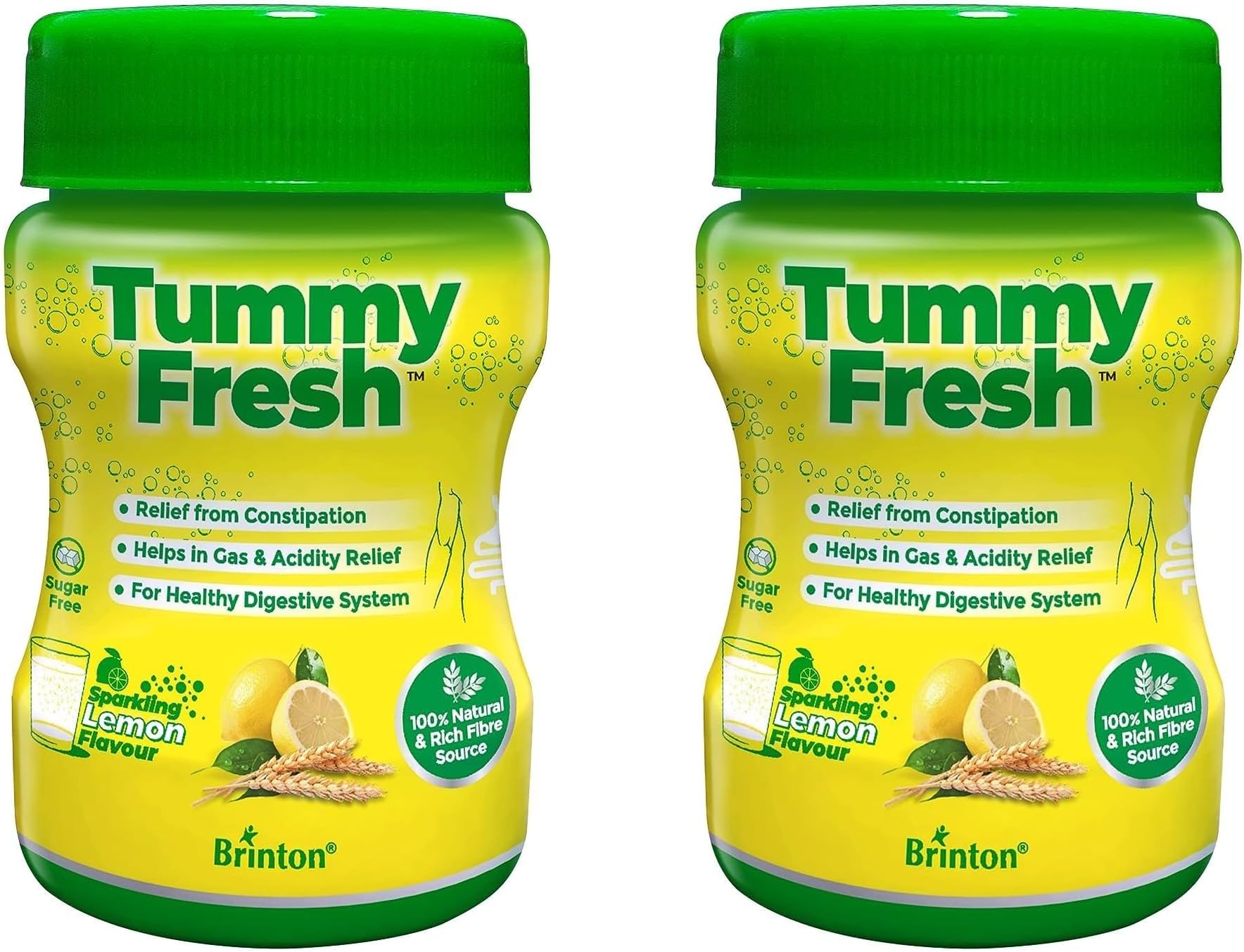 Brinton Tummy Fresh 100 gm (Sugar Free) for Healthy Digestive system and Relief from constipation Gas and Acidity (Buy 1 Get 1 Free)