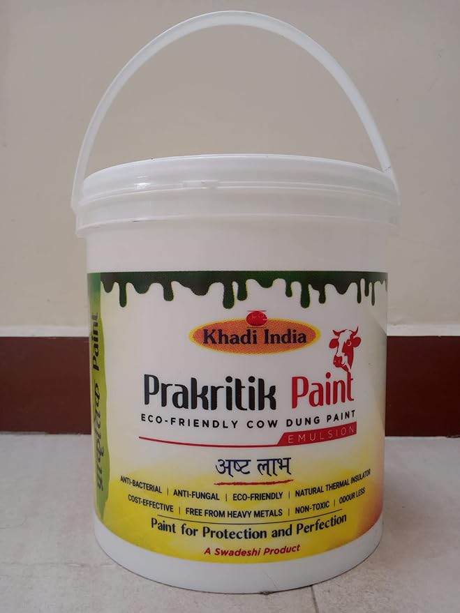 Khadi Prakritik Paint Eco Friendly Cow Dung Emulsion Paint (20_liters) Amazon.in Home Improvement