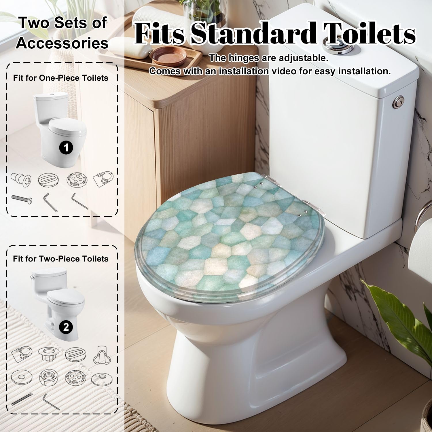 Sedile WC rotondo con chiusura ammortizzata
