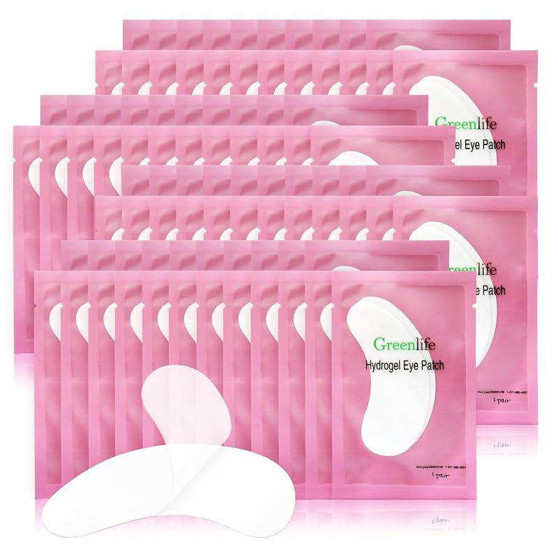 GreenLife Adesivos de hidrogel para a região dos olhos com colágeno e aloe vera, 400 pares