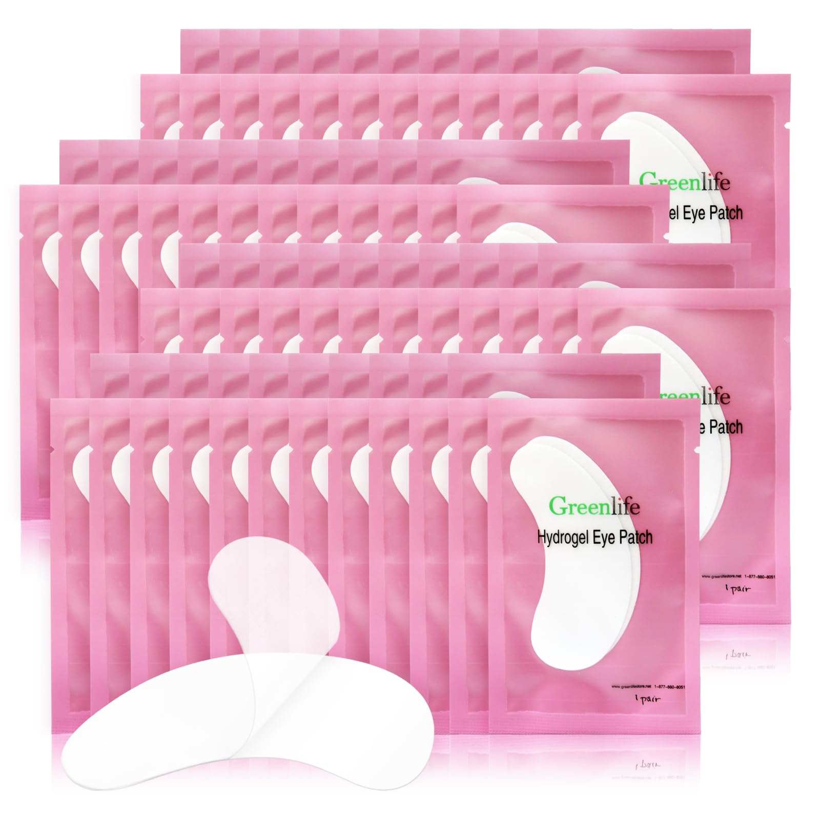 GreenLife® 50/100/150/200/300/400 Pairs Eyelash Lash Extension Under Eye Gel Collagen Eye Pads Lint Patches (400 Pairs)..