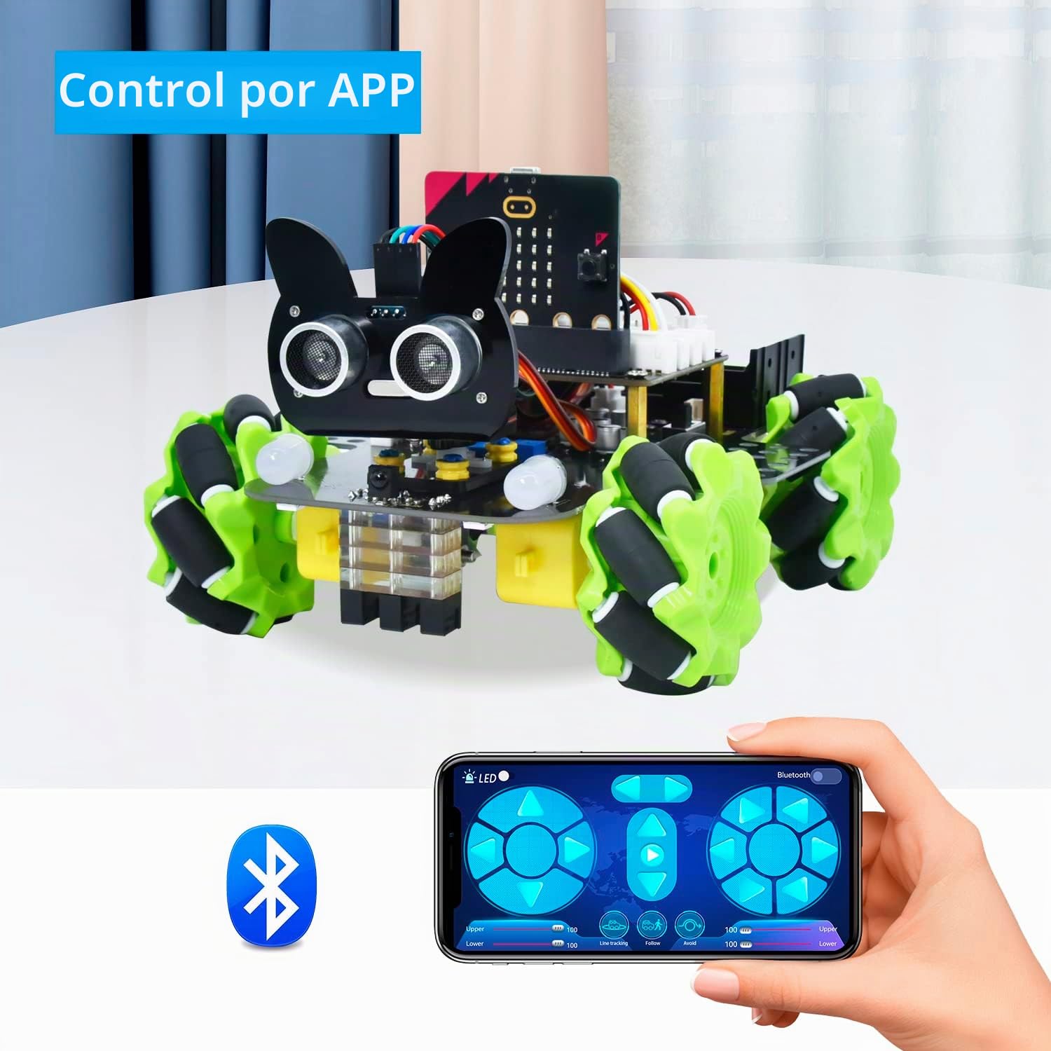KEYESTUDIO BBC Microbit V2 Kit de iniciación, kit de programación electrónica para adolescentes y adultos, incluye micro bit V2, código de marca y código Python, PC Barebone