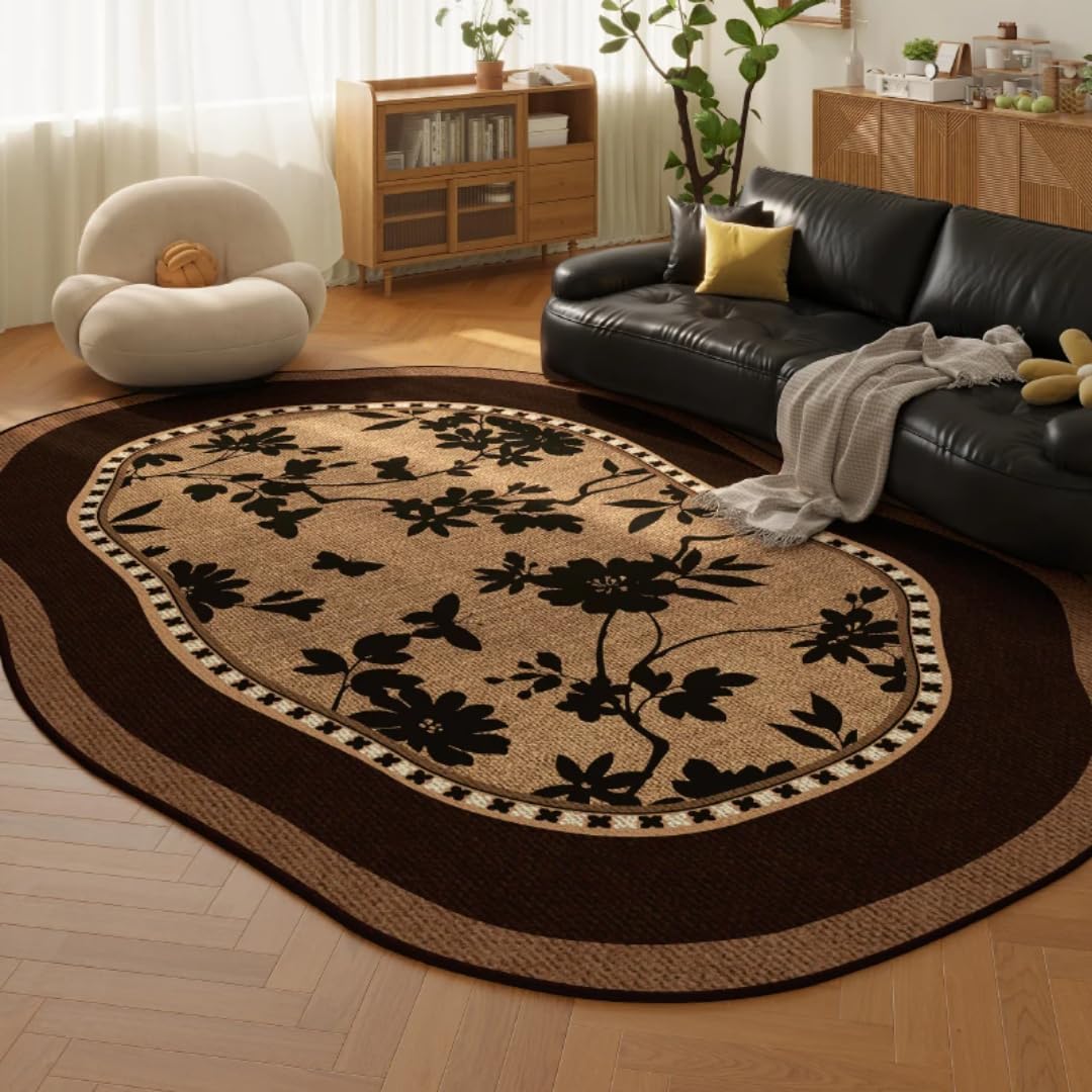 Tapis de style rétro pour chambre tapis de sol épais en peluche premium