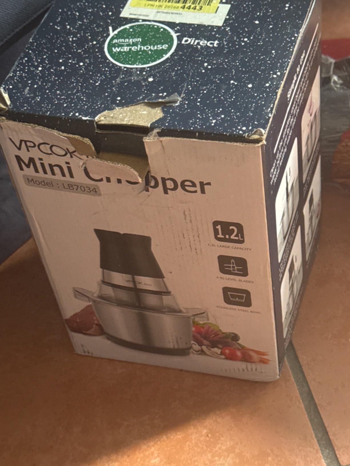 ZEPHIR FRULLATORE CUCINA TRITATUTTO MAXI ZHC4604 LAME ACCIAIO 400W 2 VELOCITA