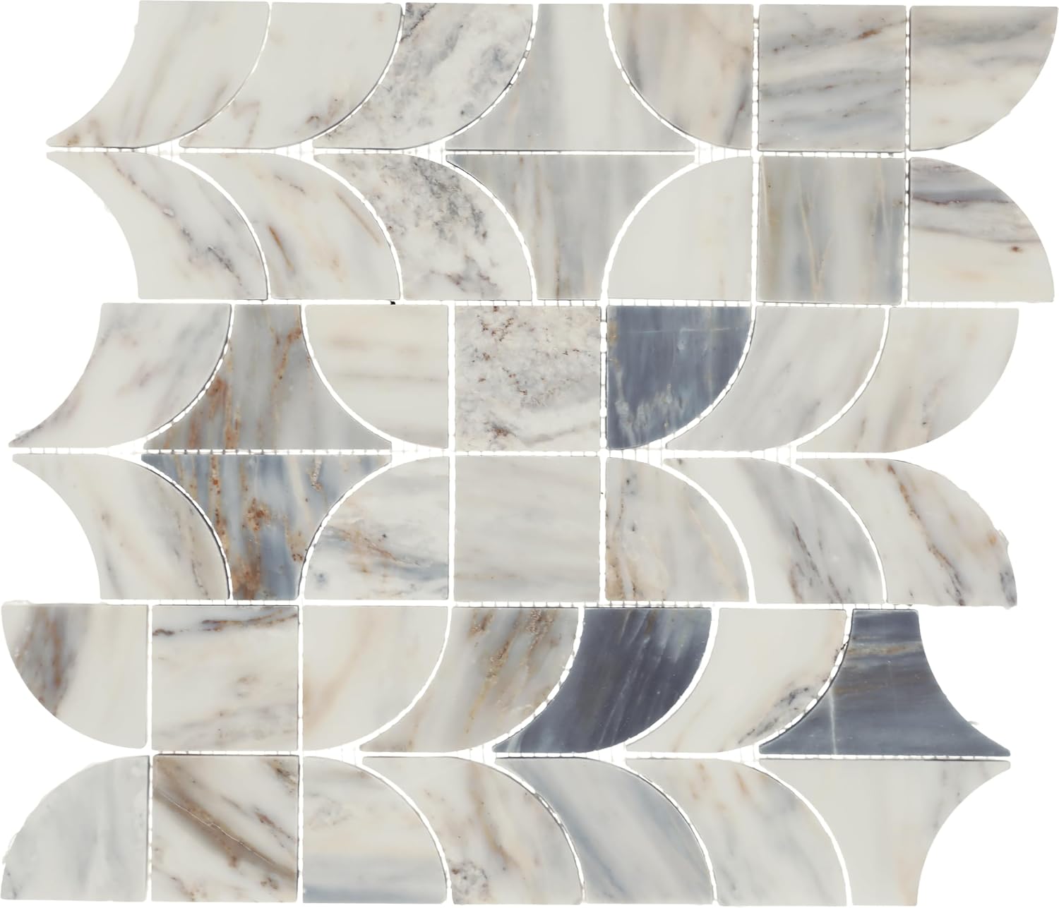 Daltile Gamma Natural Stone Patchwork Wall and Floor Mosaic Tile (10 PC Per Carton) (13.10 SQFT Per Carton)