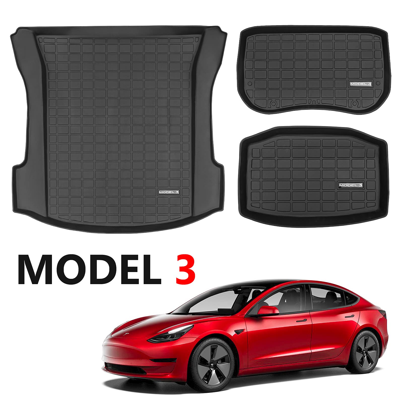Buy Xipoo Fit 20212023 Tesla Model 3 Trunk Mat Storage Mat TPE Cargo