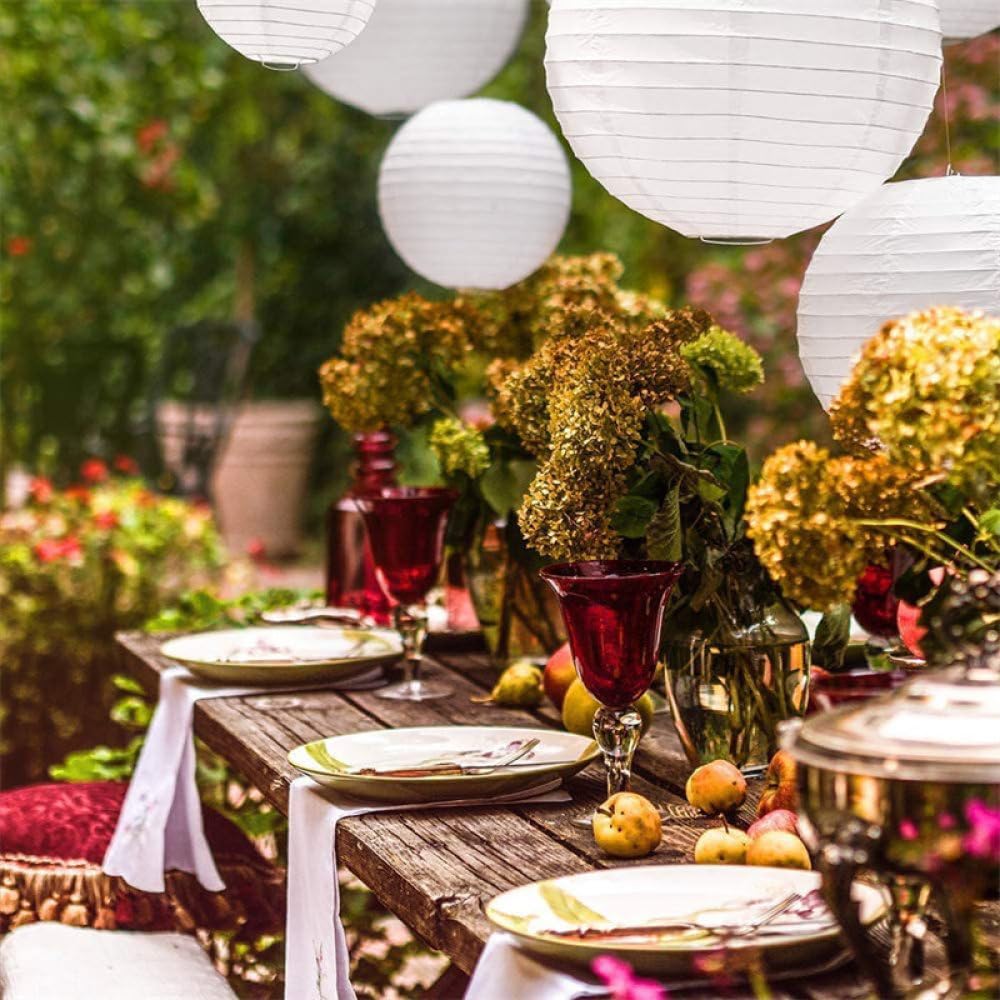 Papierowe lampiony 30 stks papieren lantaarn bal opknoping ronde handgemaakte lantaarns voor bruiloft verjaardag feest vakantie decoraties meerdere kleuren Wiszące dekoracje