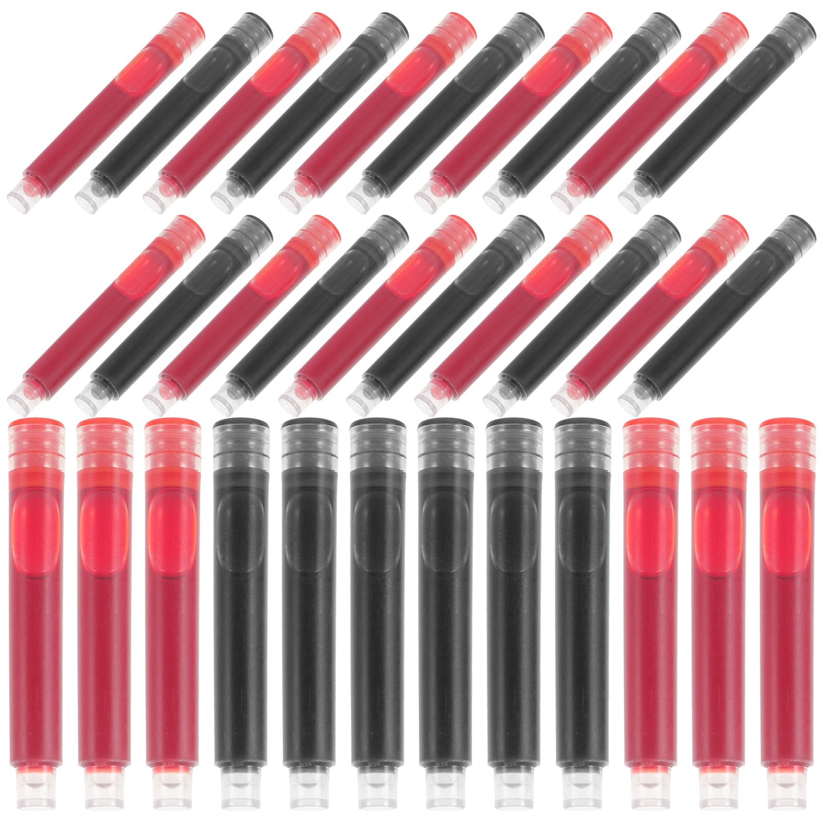 Fountain Pen Ink Refills 100Pcs Black Blue Red Replaceable Ink Cartridges for Calligraphy Art Office Fountain Pens for Students