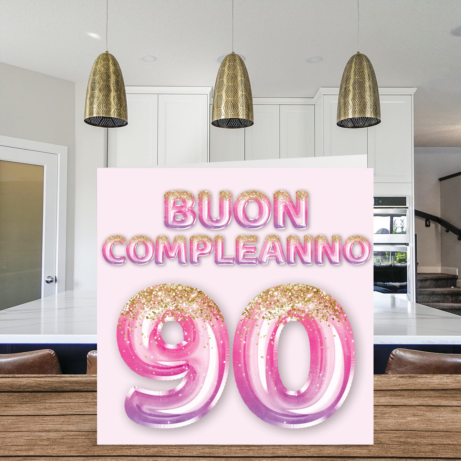 Biglietto di auguri per il 90° compleanno della zia, motivo floreale viola, per zia e zia, per 90 anni