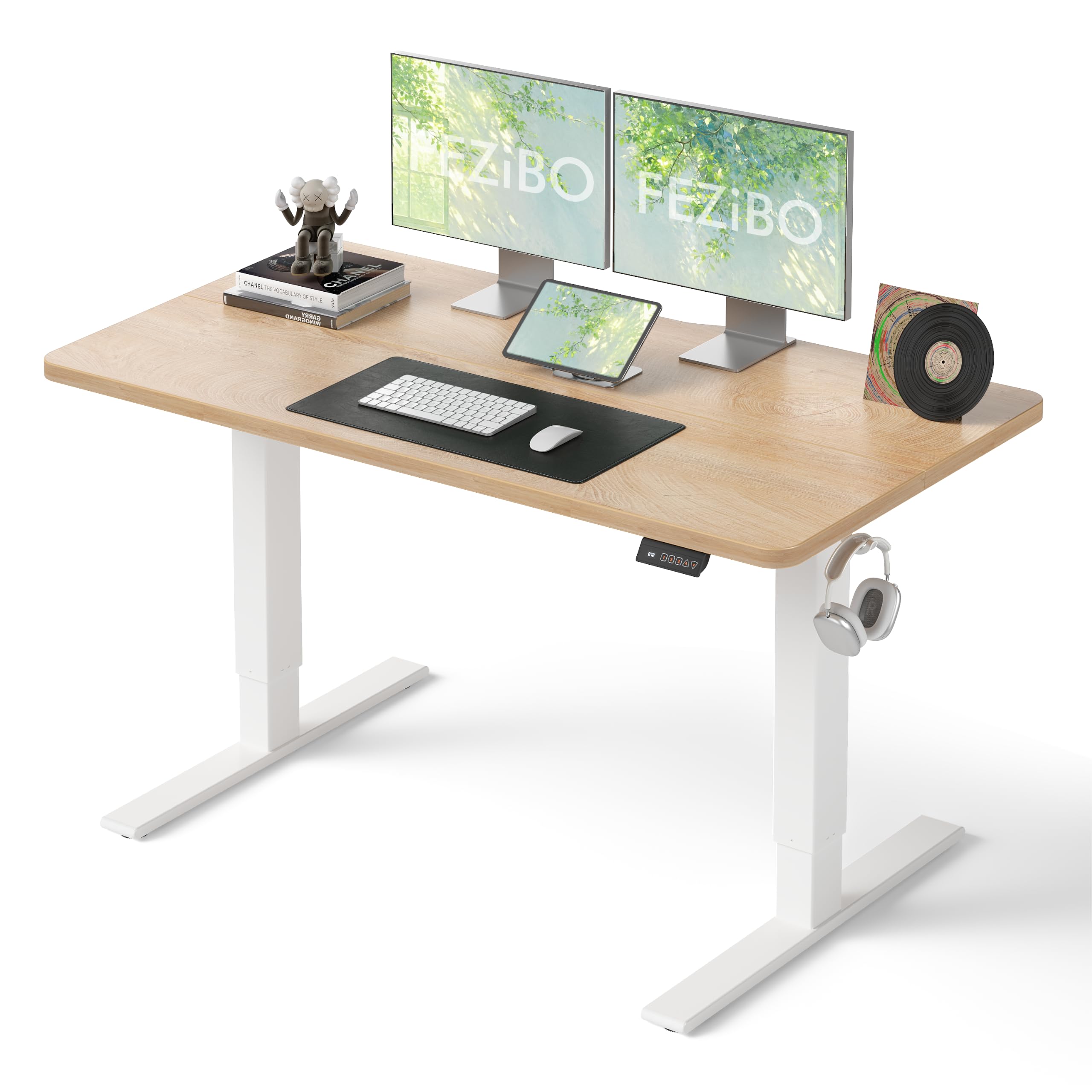 Amazon | FEZIBO 電動 昇降デスク スタンディングデスク 幅120cm 高さ