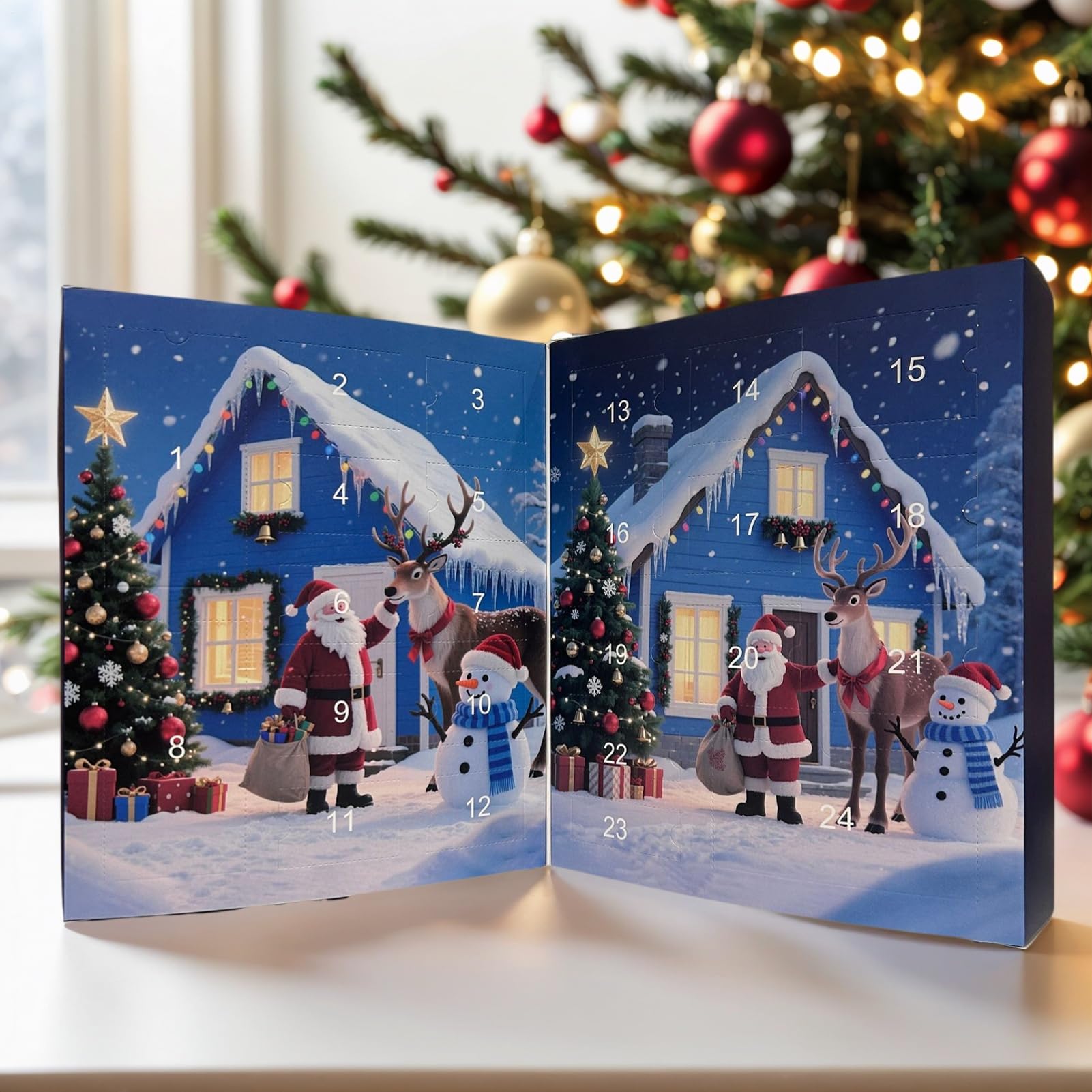 Calendario De Adviento - Calendario De Adviento Navideño 2025 Con 24 | Duendes - Decoración Del Hogar Coleccionable Para Cumpleaños Ventanas Entradas Estantes Árboles,Decoración para Mujer