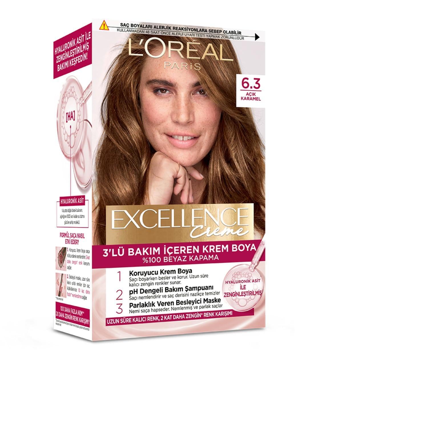 Excellence Creme Saç Boyası 6.30 Açık Karamel