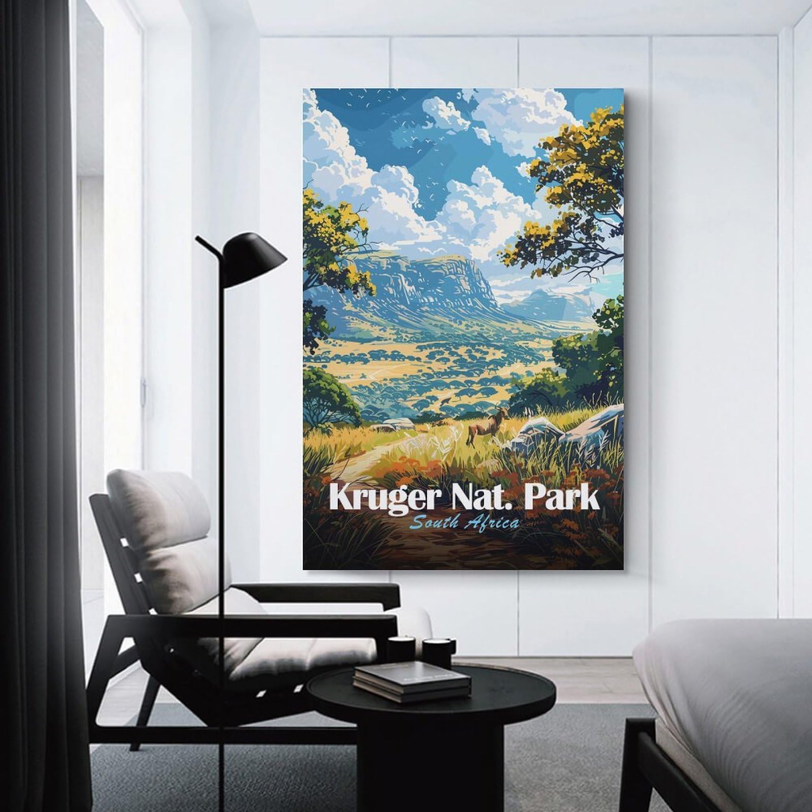 Junmoney Kruger National Park, South Africa Canvas Art Print 24x36inch(60x90cm), for Bedroom Decor, Cosy Corners Or Studios, An Easy Wall Refresh for Bedrooms