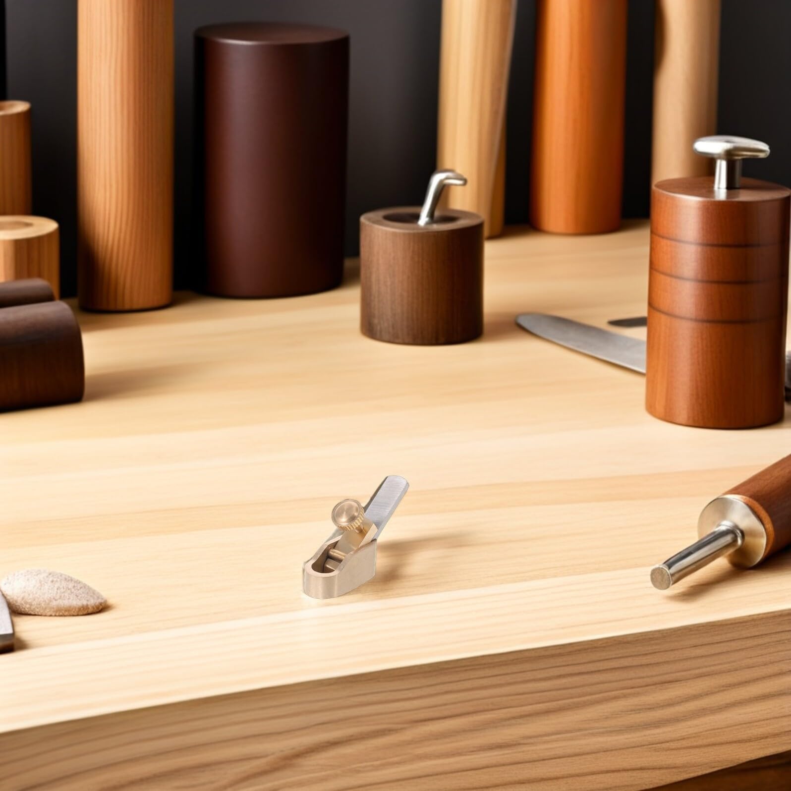 VICASKY Mini Pialla Manuale per Liutaio in Metallo Oro 4,5x2,5x1,5 Cm Alta Resistenza per Progetti Fai-da-te di Lavorazione del Legno e Montaggio Ponti