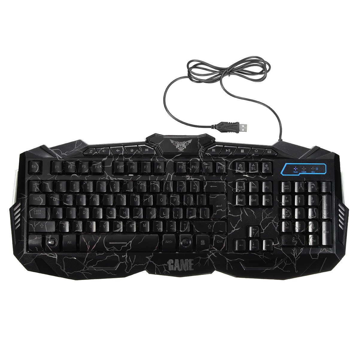 Wasserabweisende Gaming Tastatur BESTRUNNER USB Einstellbare 3 Farben LED Helligkeit Hintergrundbeleuchtung Luminous Illuminated Pro Gaming Tastatur für Laptop Desktop Gamers Wired