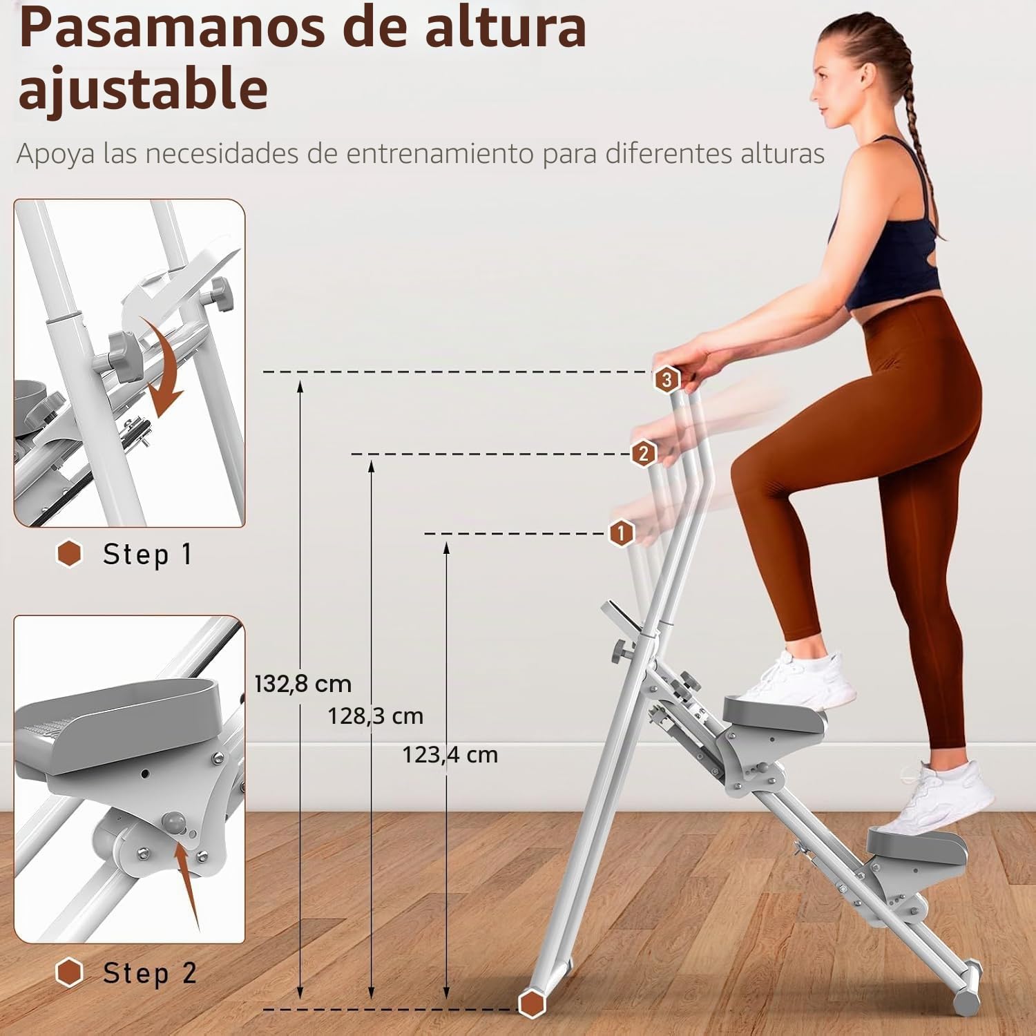 Escalera escaladora Plegable para el hogar, máquina escaladora Vertical de Pedal Grande para Entrenamiento de Cuerpo Completo,escaladores para Ejercicio en casa