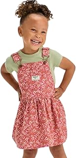 Toddler Girls Floral Printed Corudory Skirtall Dress - Pink 5T - Buy now