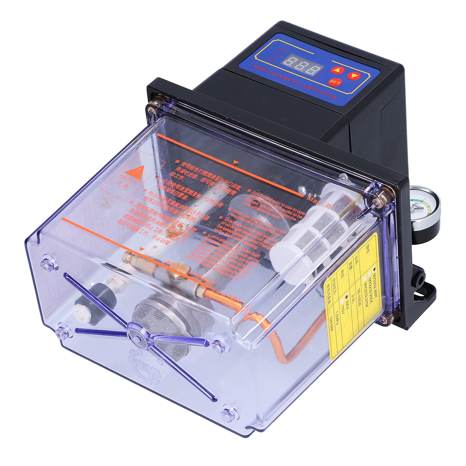Pompa di Lubrificazione Automatica, Pompa 'olio Lubrificante Automatica con Display Digitale per Dispositivi di Lubrificazione Meccanica per Sistemi di Lubrificazione di