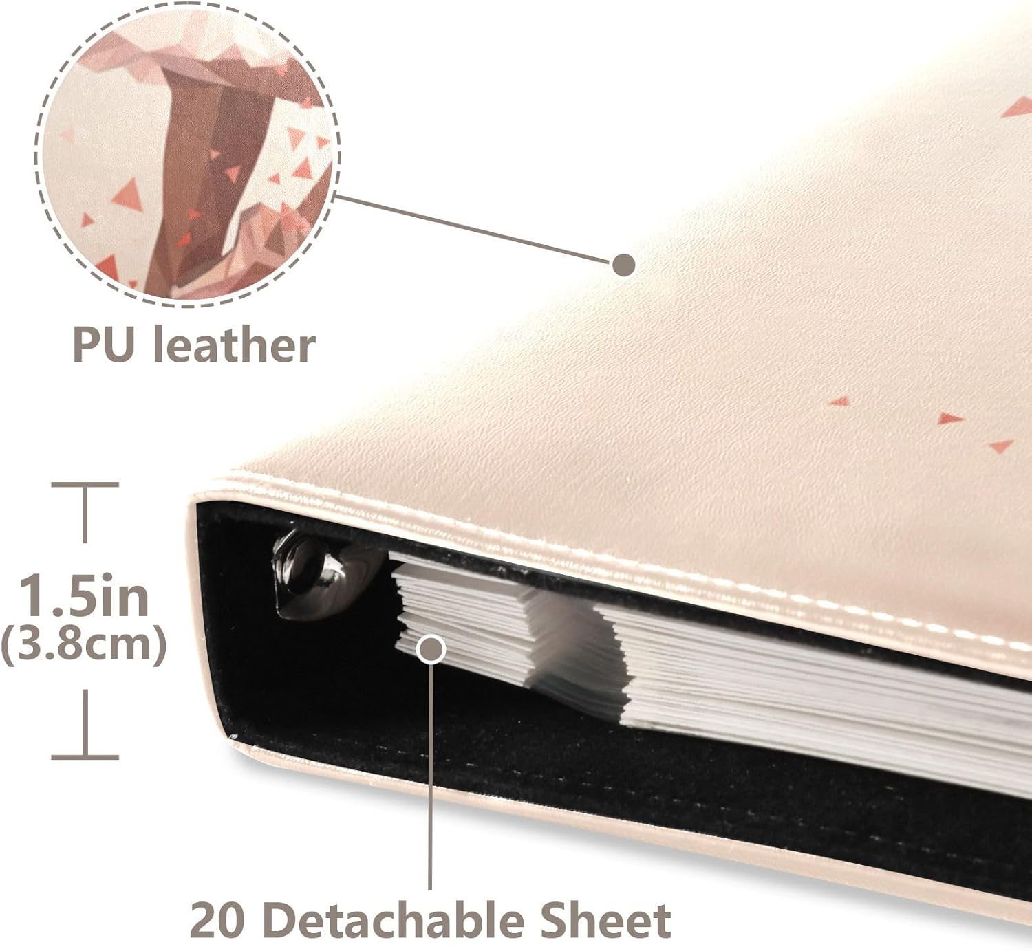 JIPONI Ballerina in Dance Large Photo Album, DIY Leather Cover Scrapbook Albums for 4x6 5x7 6x8 Pictures, Self Adhesive Memory Book for Wedding, Baby, Family