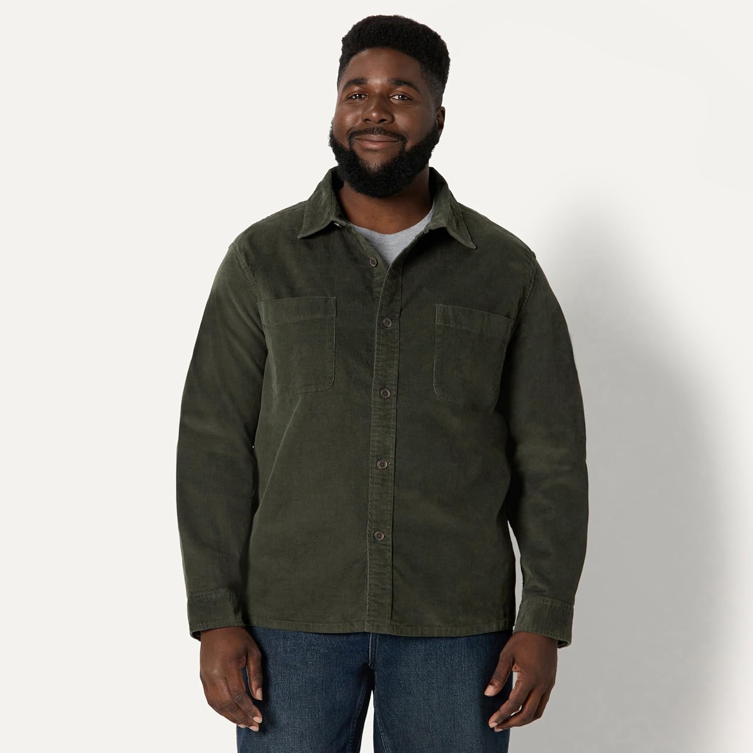 Amazon Essentials Men's Regular Fit Corduroy Overshirt - Image 6