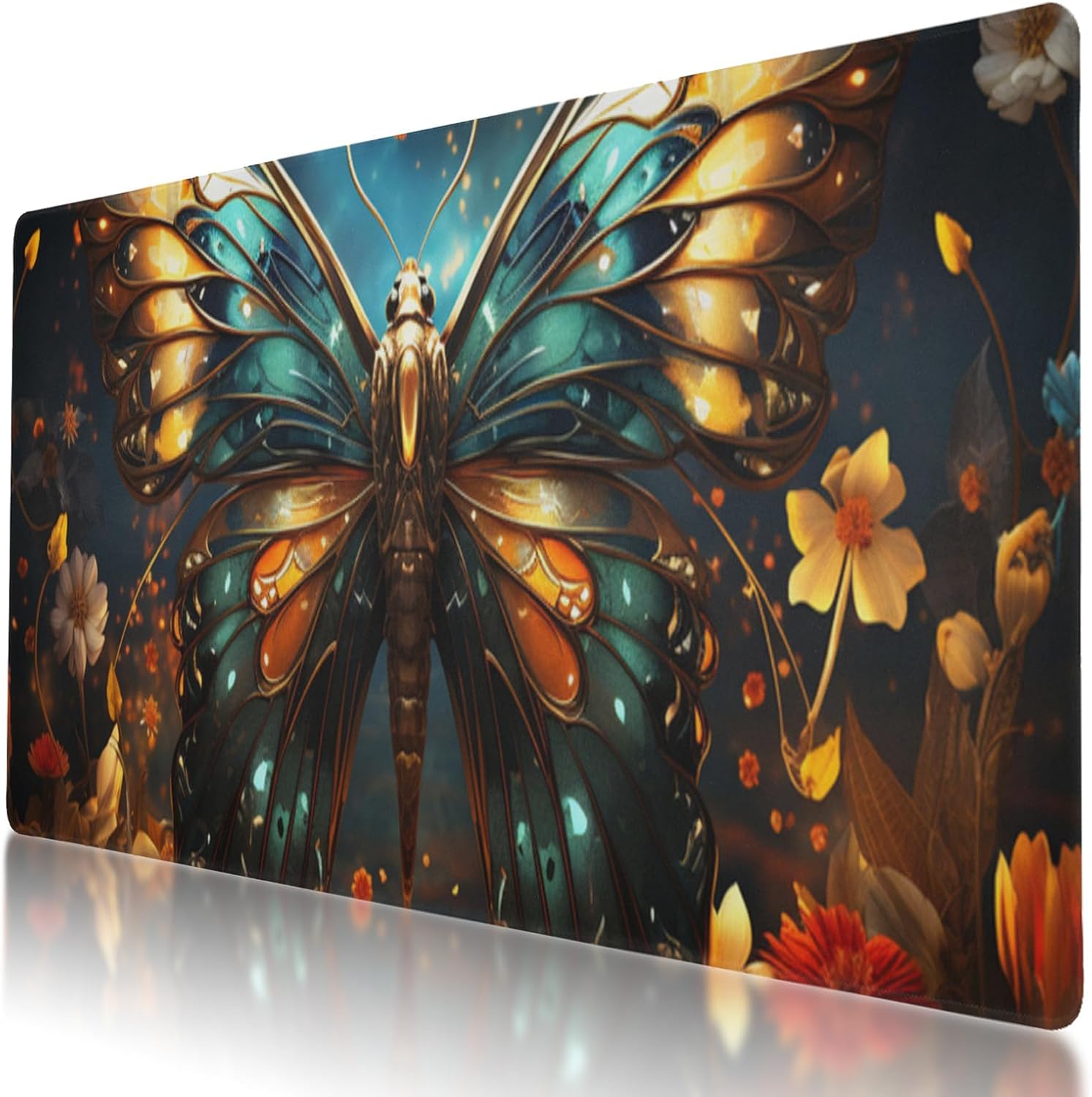 Large Gaming Mouse Pad with Stars and Galaxies 80 x 40 cm Waterproof
