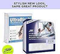 Vista 2 de UltraBlock Protector de almohada impermeable tamaño Queen (2 unidades) - Funda de almohada de algodón de rizo con cremallera