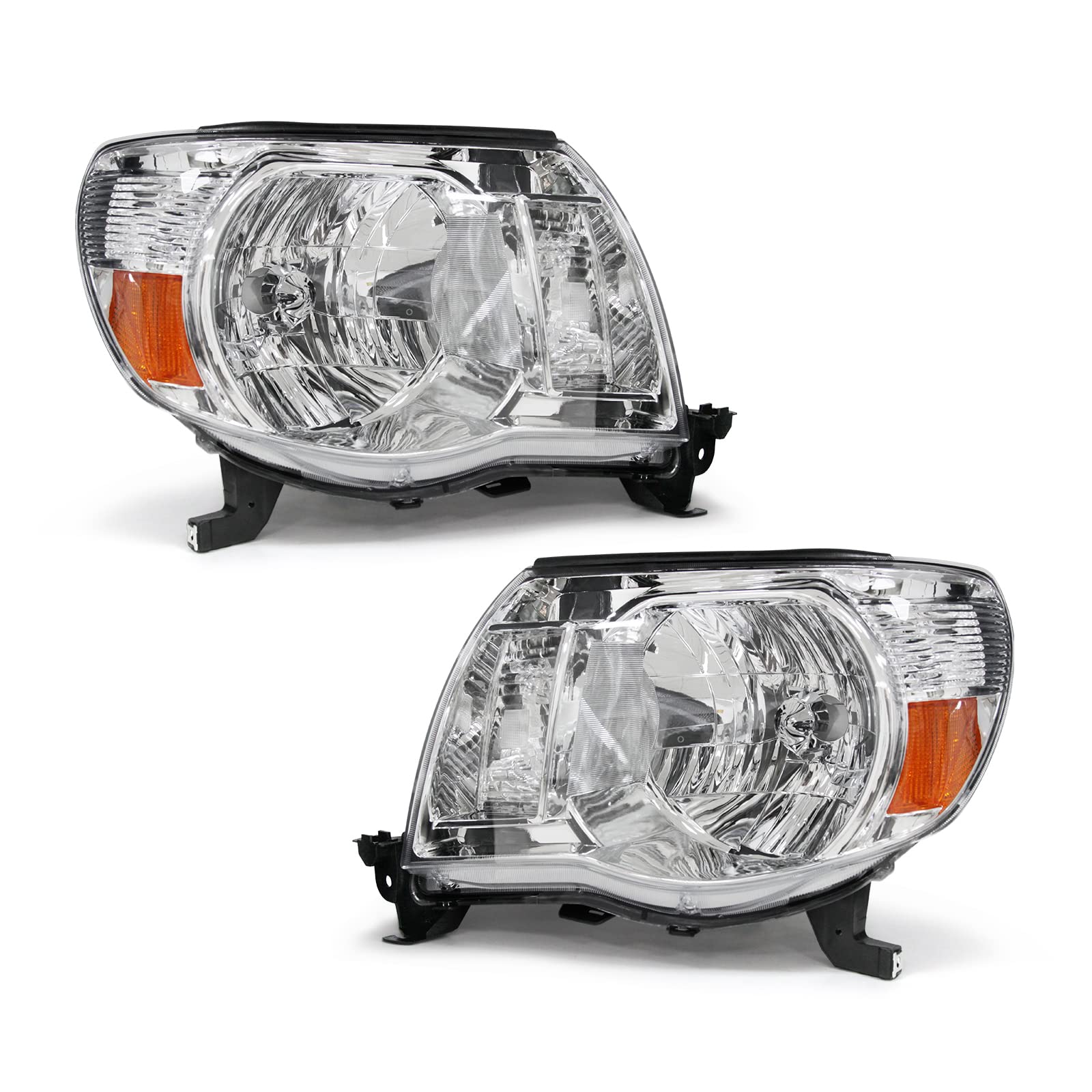 for 2005 Toyota Tacoma Headlights Assembly for 2005 2006 2007 2008 2009 2010 2011 Toyota Tacoma Pickup OE Style Pickup Truck Replacement 2005-2011 Headlights Assembly Pair Chrome Housing