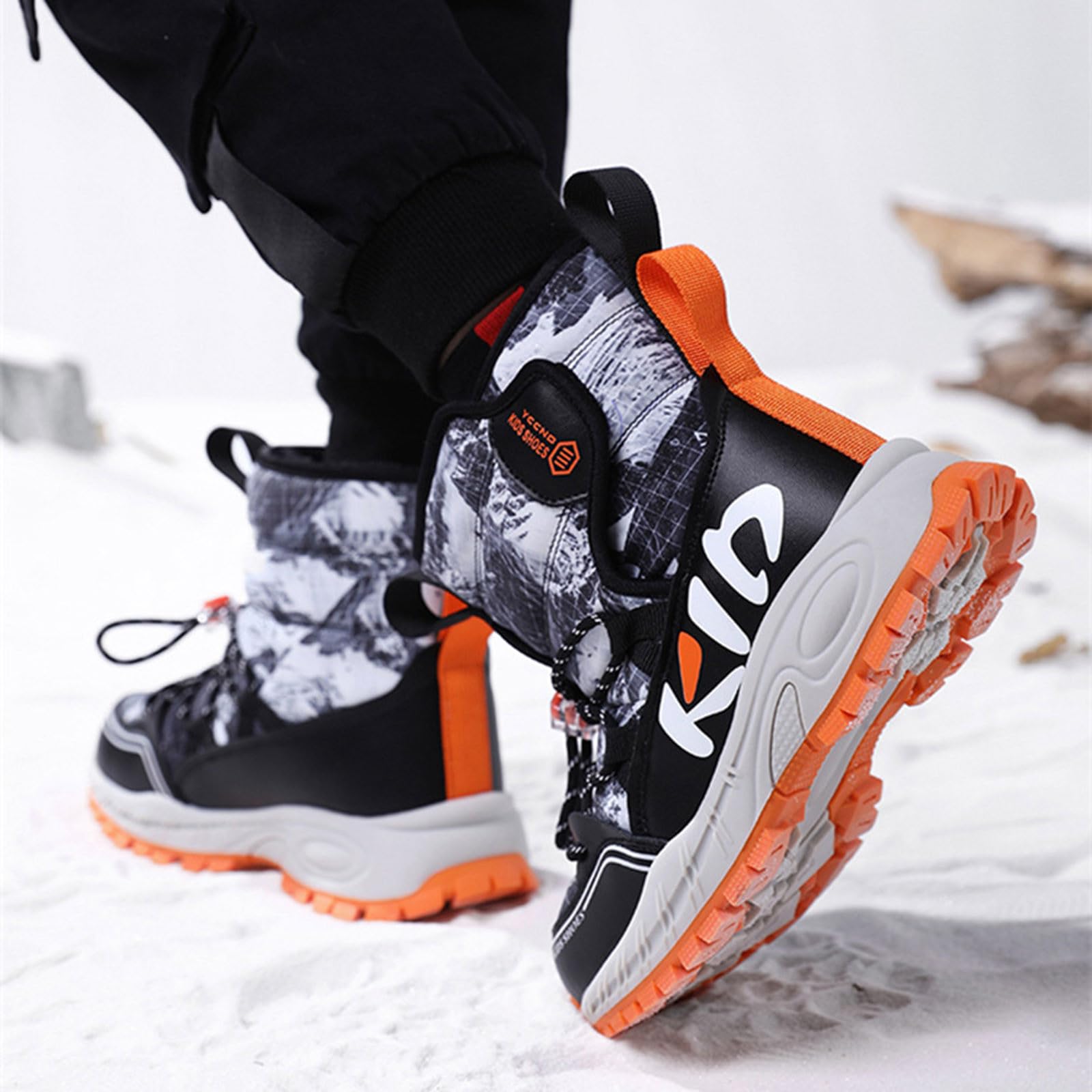 Stivali Invernali per Bambini Chaussures Enfant pour École et Loisirs Stivali Piatti alla Moda Comodi Suola Morbida Design alla Moda Leggero Antiscivolo Scarpine Primi Passi