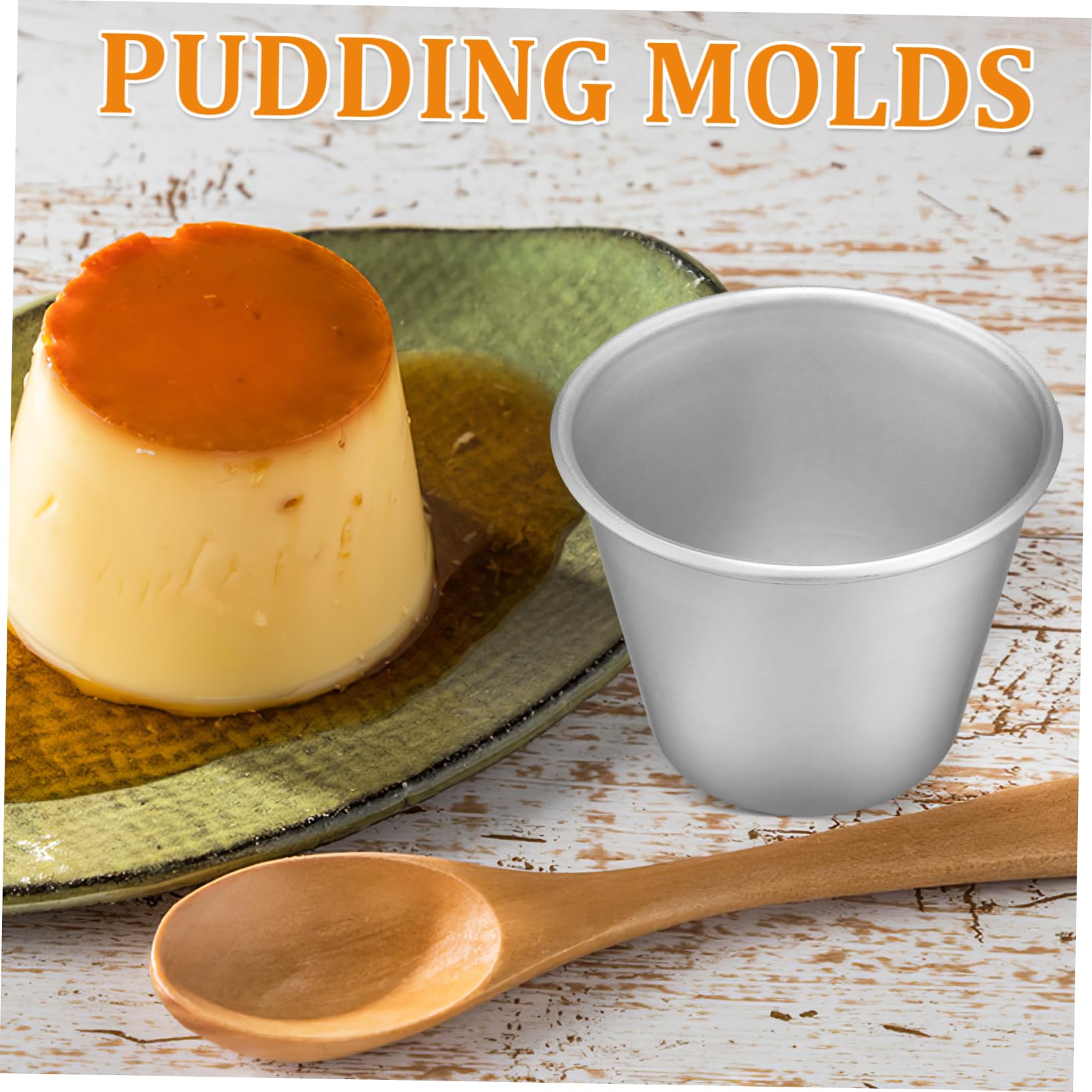 Amosfun Piezas Molde de torta molde para cupcakes de aluminio tazas para hornear plantillas de pastel Tazas de pudín de molde taza para hornear magdalenas de aluminio