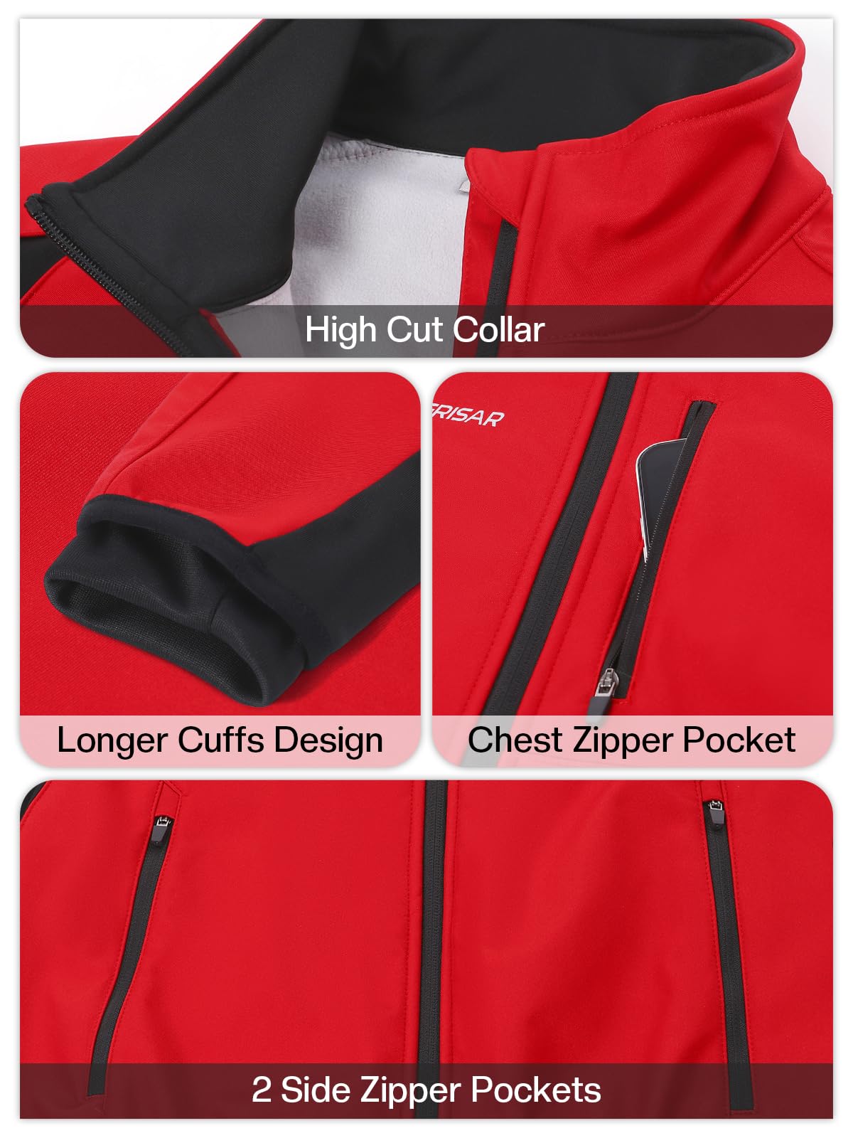 BERGRISAR Veste Cyclisme Homme Velo Vtt Hiver Coupe-vent Thermique Imperméable