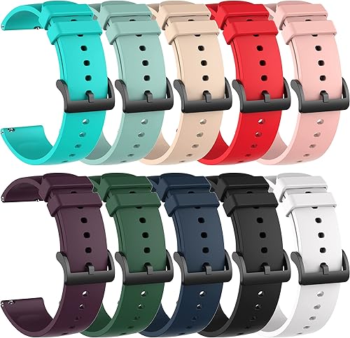 Paquete de 10 pulseras compatibles con Fossil Gen6/5E de 1.732 pulgadas (1.732 in), Carlyle/Garrett, correa de reloj Julianna para mujeres y