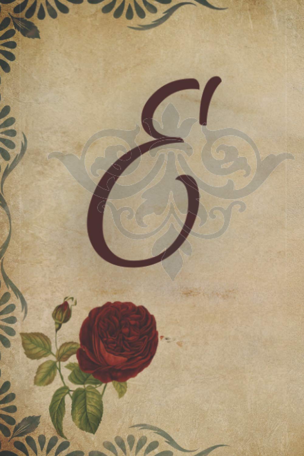 E Notebook letter:: small lined initial monogram alphabet letter Notebook / Travel Journal to write in (6'' x 9'') 120 pages