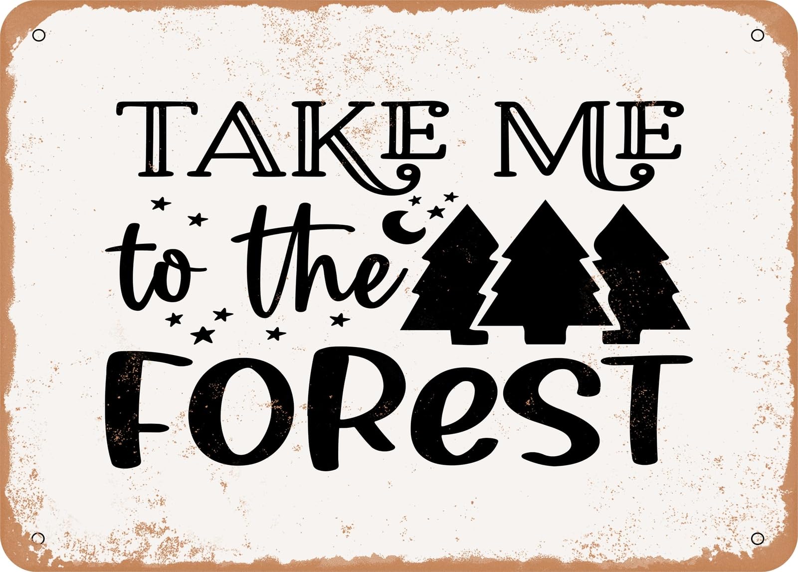 Miaomansenstore Metal Sign - Take Me To The Forest - Vintage Look Sign Home Decor