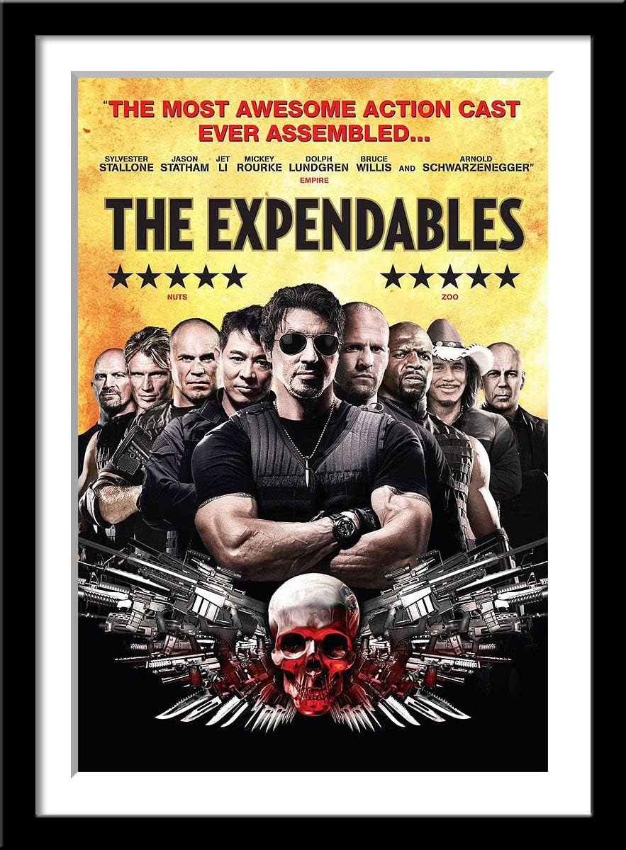 Tallenge - The Expendables - Sylvester Stallone - Hollywood Action Movie Posters� - Large Poster Framed (Paper,18x24� inches, Multicolour)