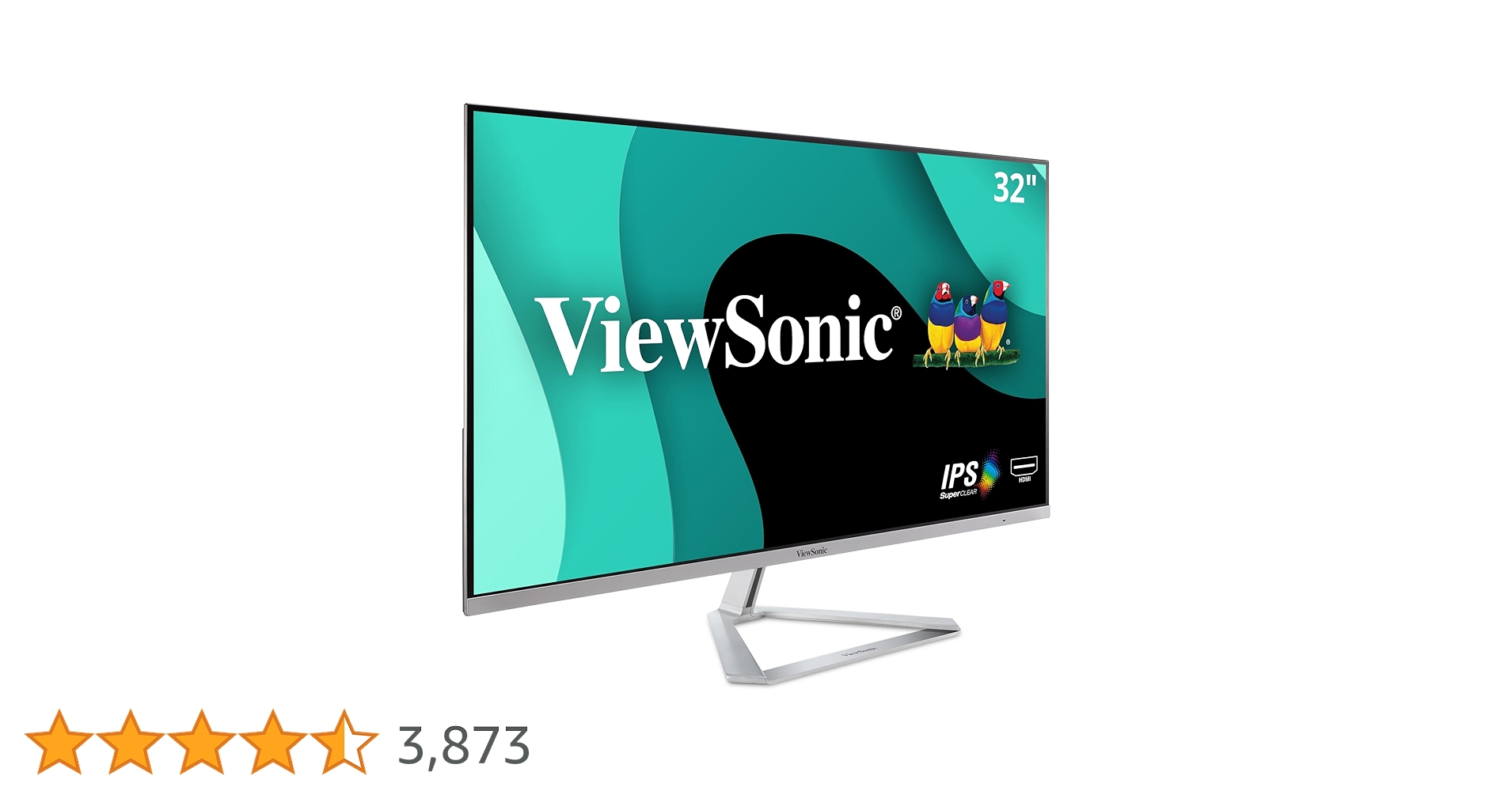 ViewSonic 32インチ　湾曲　ディスプレイ VX3276-2K-MHD-72 31.5型 WQHD HDR10対応 超薄型デザインIPS液晶