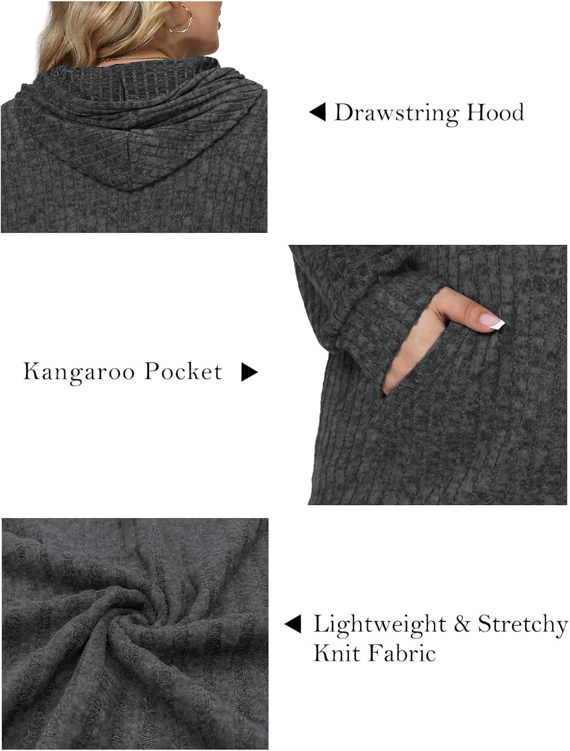 ROSRISS Womens-Plus-Size-Hoodies-Sweatshirts Casual Long Sleeve Pullover Sweaters Dressy Knit Tops with Pockets XL-5XL - Image 5