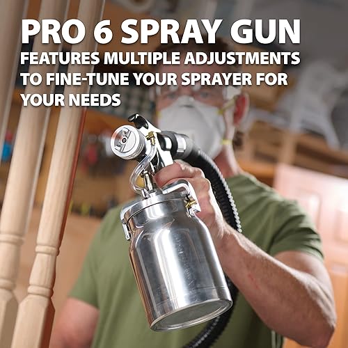 Miniatura 5 de Wagner Spraytech 2443205 Earlex 5700 - Pulverizador de pintura estacionario HVLP para carpintería y acabado de muebles, acabado fino con materiales