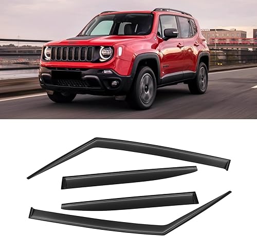 Miniatura 269 de Visera de ventana para Toyota 4Runner 2010-2024, protectores de lluvia de canal exterior, deflector de ventilación, sombra de viento, humo oscuro