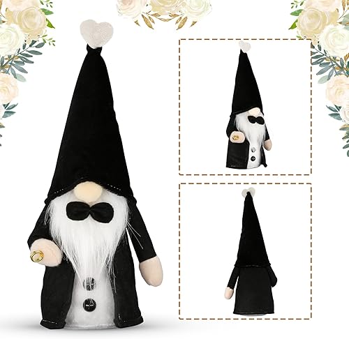 Miniatura 3 de Teeker Regalos de boda para parejas, 2 piezas de vestido de novia y novio, gnomos para despedida de soltera, compromiso, boda, aniversario,