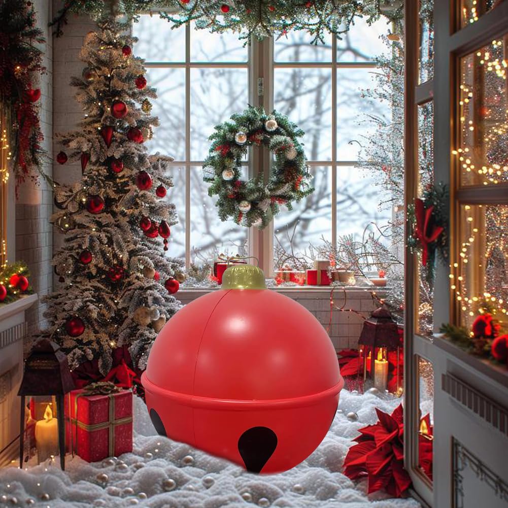 Nadmuchiwana bombka bożonarodzeniowa, 58 cm, duża, na zewnątrz, Boże Narodzenie, PVC, ogromna, nadmuchiwana piłka, dekoracje, wielokrotnego użytku, nadmuchiwane piłki, dekoracje na Boże Narodzenie